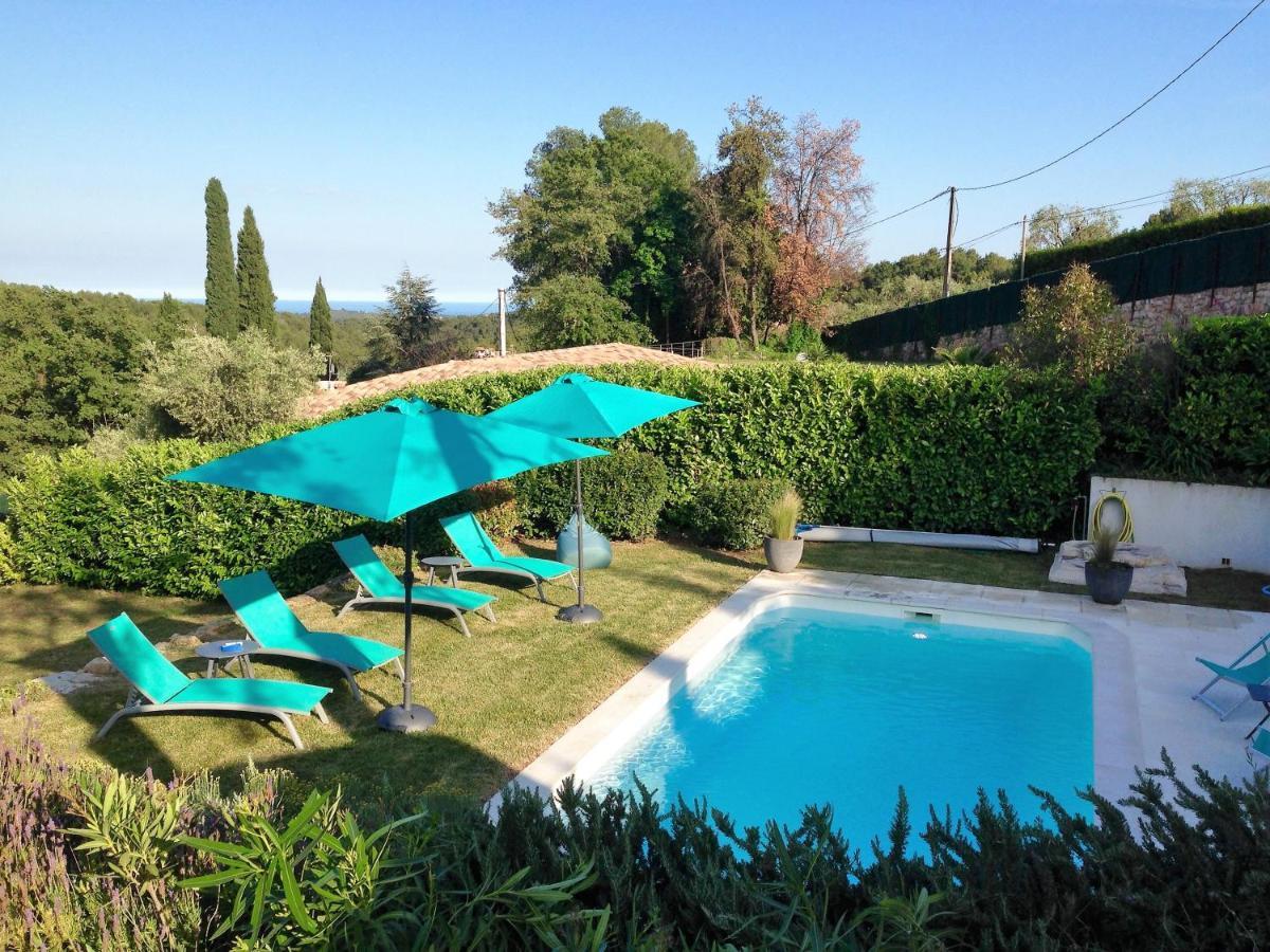 Cote D'Azur, Villa New Gold Dream With Heated And Privat Pool, Sea View Le Rouret Dış mekan fotoğraf