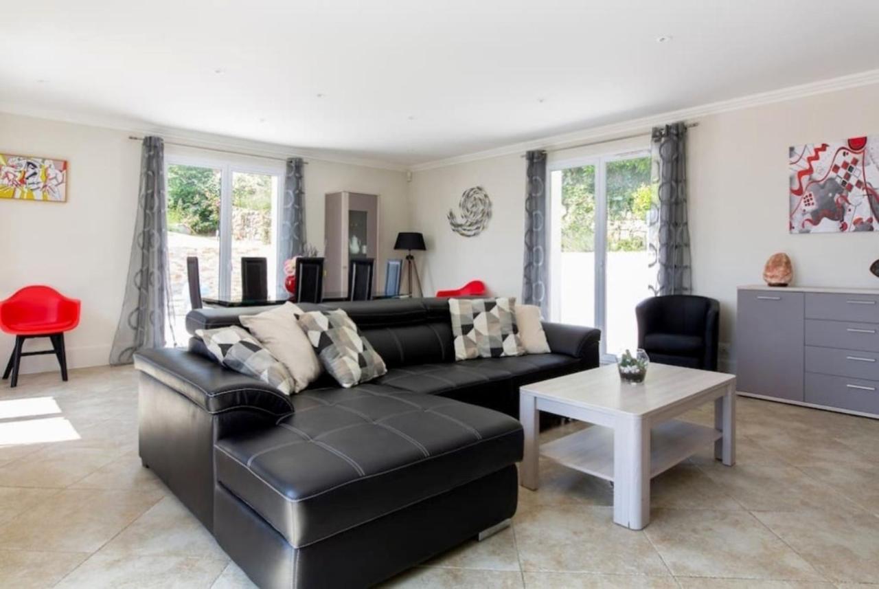Cote D'Azur, Villa New Gold Dream With Heated And Privat Pool, Sea View Le Rouret Dış mekan fotoğraf